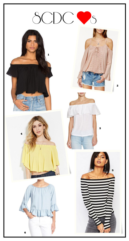 off the shoulder tops