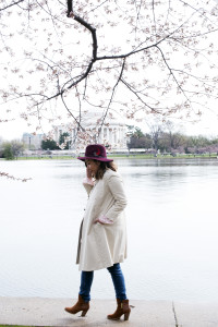 burgundy hat