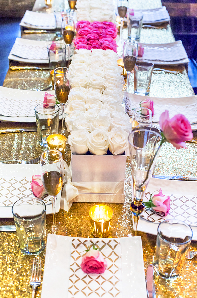 glam tablescape 