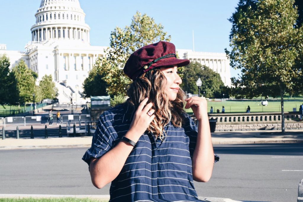 burgundy hat