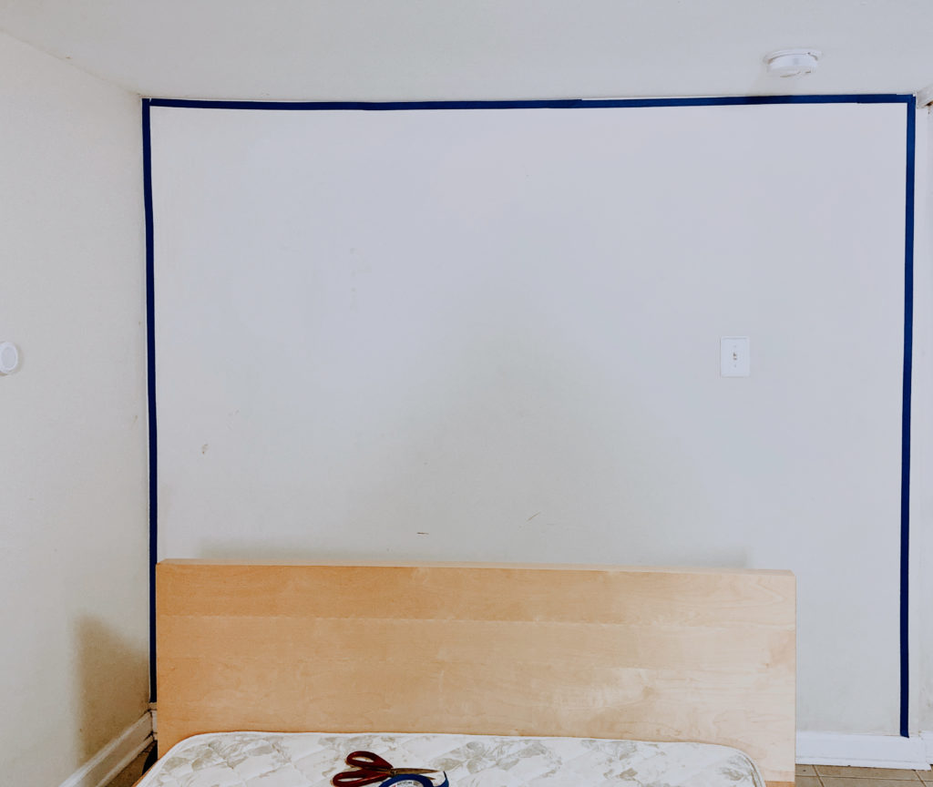 painters tape, diy, accent wall 