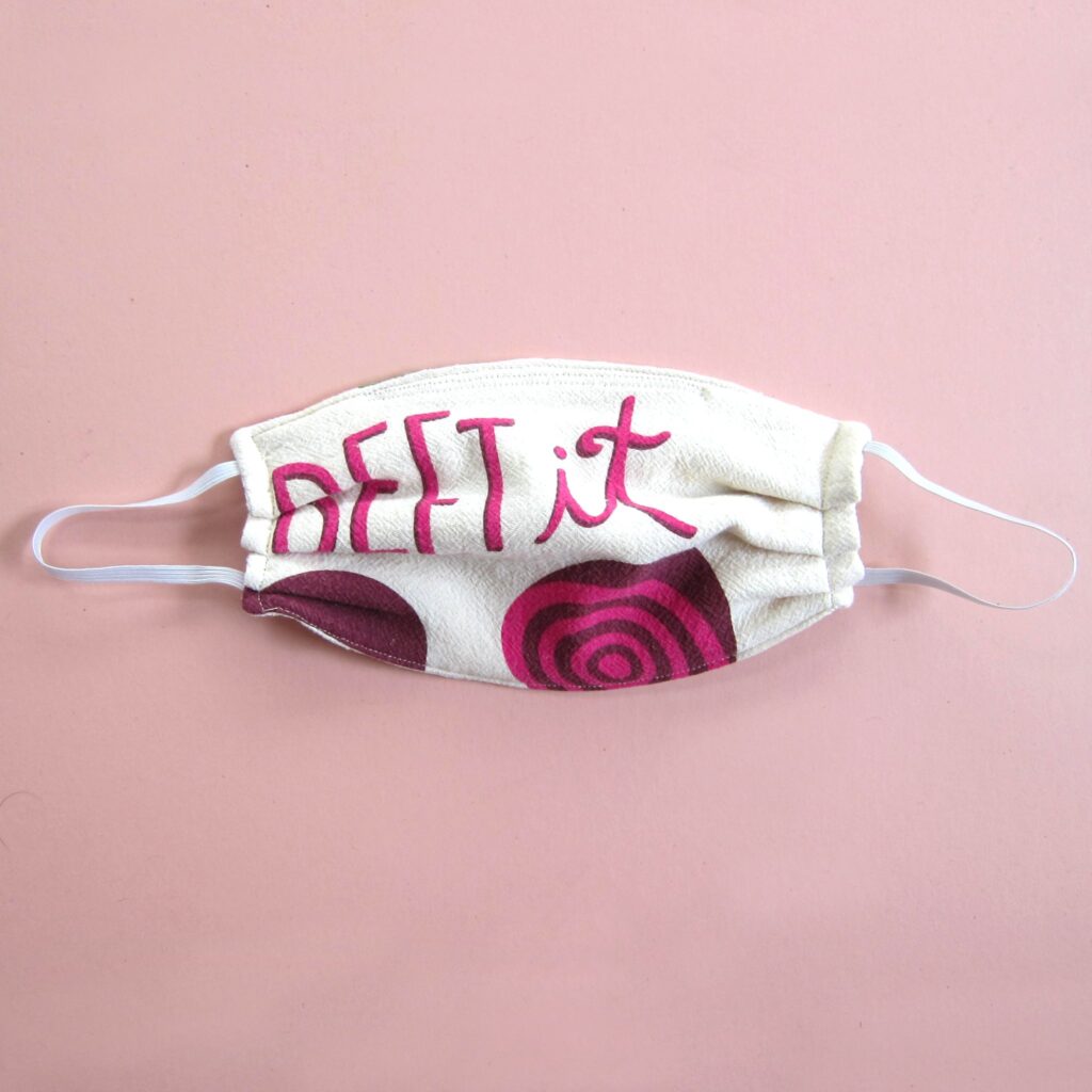 face mask, beet print 